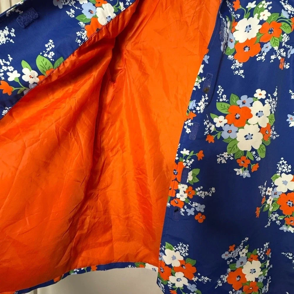 Gymboree Girls Rain Jacket Hooded Floral Sz‎ L Spring Hooded Easter